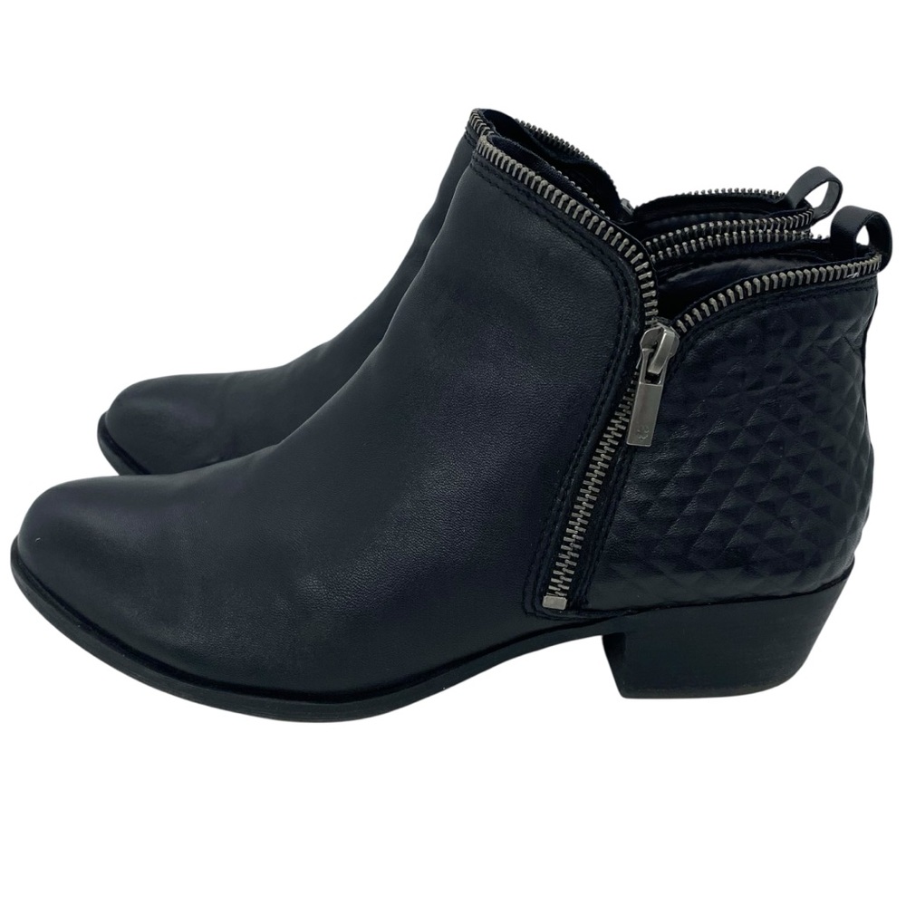 Lucky Brand Bartalino Bootie Black Leather Ankle Boots